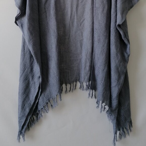 NWT A.N.A. A New Approach Womens Perfect Dusty Blue Tassel Cardigan One Size - Picture 3 of 6